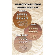 Parrot Claps Plated Gold/Kokot 18K Gold PlatedRing Hook