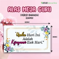 READY STOCK Alas Meja Guru Kalis Air/ Hiasan Kelas/ Lapik Meja/Balut Meja
