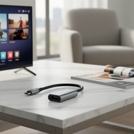 USB-C 4K HDMI Adapter, USB 3.1 Type-C Male to HDTV Female Cable for MacBook, Laptop, Tablet