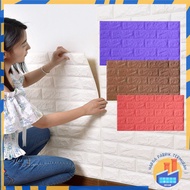 HPT 3D Foam Wall Wallpaper Plain Star Brick Motif Size 37.5 x 70 CM Waterproof Brick Sticker Wallpap