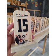 Wooden table numbers