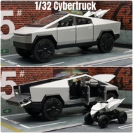 1/32 Tesla cybertruck Pickup Đồ chơi xe thu nhỏ Diecast kim loại off road xe mô hình kéo trở lại âm