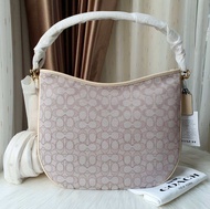 รับประกันแท้💯💯 งานshop C6659 Soft Tabby Hobo in Signature Jacquard and Smooth Leather Bag