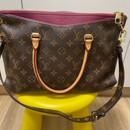 LV Monogram PALLAS系列拼接皮革手提/肩背包
