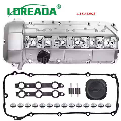 11121432928 New Aluminum Engine Valve Cover Cylinder Head 11121748630 For BMW M52 M54 M56 E39 E46 X5