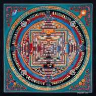 和諧的時輪金剛曼陀羅唐卡 佛像 綠度母 可愛佛像 觀世音菩薩