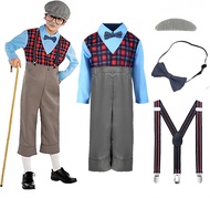 Lingway Toys Kids 100 Days of School Costume Kids Old Man Costume Grandpa Costume Kids Boys for Hall