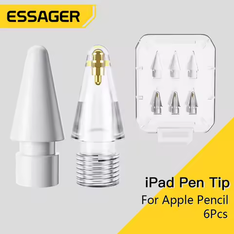 Essager 6Pcs Pencil Tips Set For Apple Pencil 1st 2nd Generation Tip For Apple Pencil Nib Replacemen
