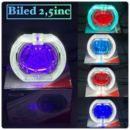 Biled Projector Headlight 25 Watt Biled Projector Lamp Billed Led Lamp Cut Off Lens 2.5 Inch Angel E