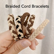 [5 Pieces Set] Milk Coffee Color Headband Simple High Elastic Durable Hair Tie Hair Tie Rubber Band 