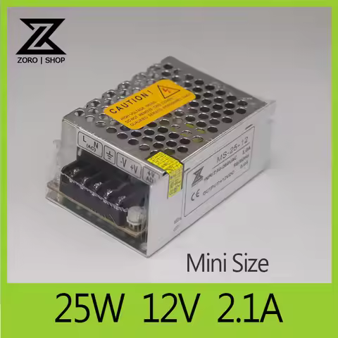 Mini-size 25W 12V 2.1A Switch Mode LED Light Devices Switching Power Supply AC-DC PSU 100/110/220/23
