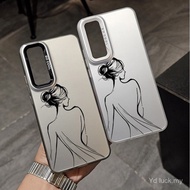 Line Character Art Trendy Fashion Shock-resistant Phone Case Suitable for Samsung S24/S24FE/S22ULTRA