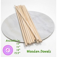 8mm Wooden Cake Dowels (sold by 10's)