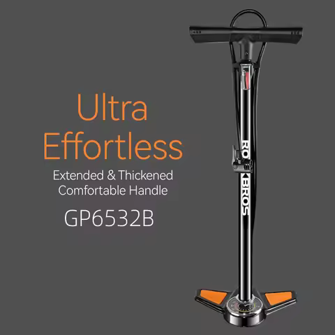ROCKBROS Bicycle Pump 160psi High Pressure Car Motorcycle Balls Manual Air Inflator Pump Barometer G