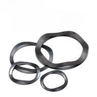 （-CWJ）65MN Manganese Steel Wave Washer, Spring Elastic Bearing Wave Washer, Wave Wave Washer, Black 
