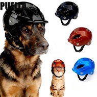 PUELLA Dog Helmet, Plastic Adjustable Pet Motorcycle Helmet, Pet Headgear Solid Color Comfortable Fi