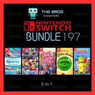 (5 in 1) Switch Sports + Mario Kart 8 + Gang Beast + Suika Game + Rubber Bandits (Nintendo Switch) D