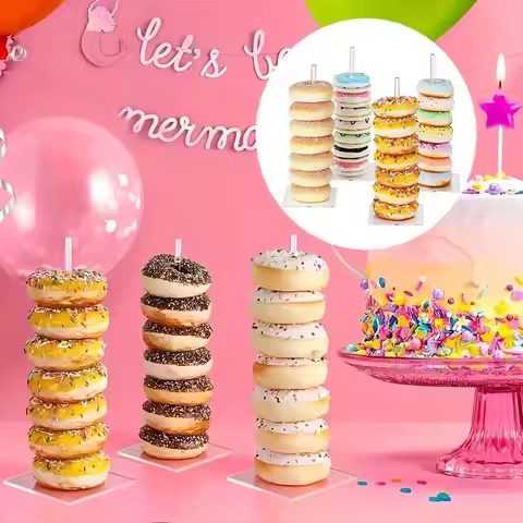 1pc Donut Stand Acrylic ,Clear Bagel Holder Stand, Donut Tower Stand, Donut Display Stand for Desser