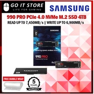 SAMSUNG 990 PRO 4TB PCIe 4.0 NVMe M.2 Solid State Drive SSD (MZ-V9P4T0BW)