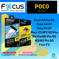 FOCUS ฟิล์มกระจกกันรอยเต็มหน้าจอ Xiaomi Poco M5/Poco C40/Poco X4 GT/Poco X4 Pro 5G/Poco M4 Pro 5G/M4 Pro/Poco M3/Poco M3 Pro 5G / Poco X3 NFC/Poco X3 Pro/F4 GT/Poco F3 (เต็มจอกาวเต็ม สีดำ)