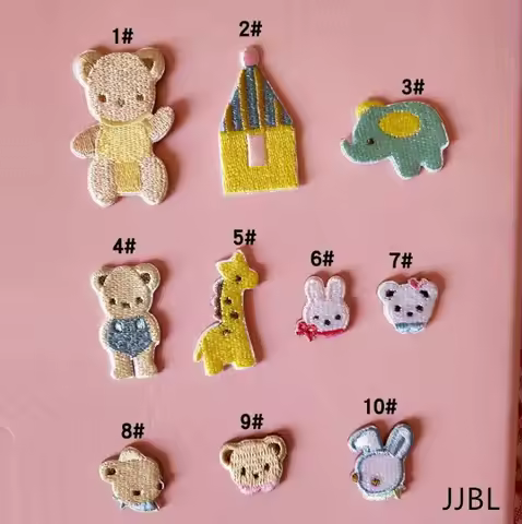 New Arrival 10 Pcs Mini Animal Embroidered Patch Iron On Motif Applique Clothing Hat Bag Jeans Decor