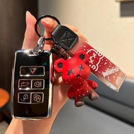 Car Key Case Cover for Land Rover Range Rover Sport Evoque Velar Discovery Keychain
