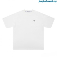 100% Original Calvin Klein Baju-T lelaki classic large print letter Baju-T wanita embroidered armban