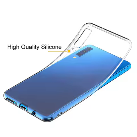 Crystal Clear Silicone Case Samsung Galaxy A7 A9 A8 A6 Plus 2018 Silicone Soft Case Back Cover For S