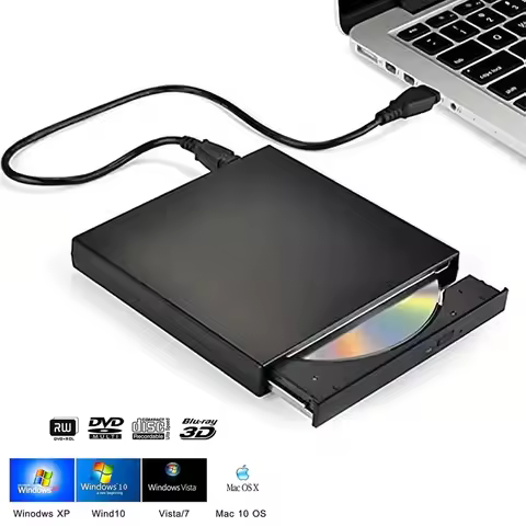 USB 3.0 External DVD Drive CD/DVD-ROM Portable Burner Player Notebook Optical Disc Drive Player For 