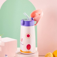 GIANXI 500ML Coffee Cup With Straw Stainless Steel Children's Straw Cup Cute Cartoon Water Bottle Kitchen Thermos Bottle