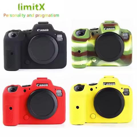 R6 R6II Silicone Armor Skin Case Body Cover Protector DSLR Camera Bag Anti-skid Texture Design For C