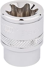 DRAPER TS38/B E18 Torx Socket, Blue, 3/8 Inch Square Drive
