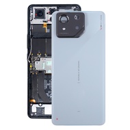 สำหรับ Asus ROG Phone 8 AI2401กระจกต้นฉบับฝาหลังพร้อม Tutup Lensa Kamera (สีเทา)