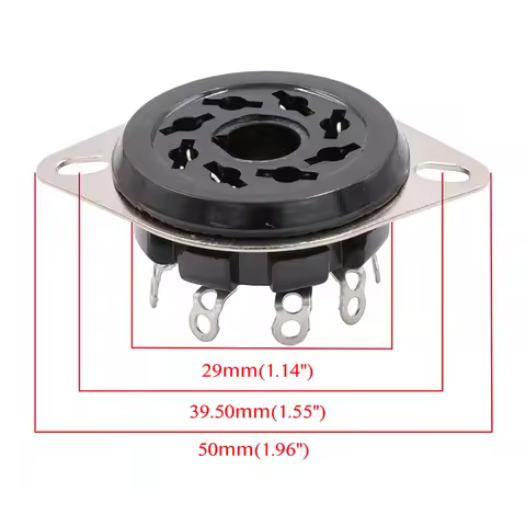 1PCS 8pin Octal Bakelite Tube Socket Base S8WPF For CV181 5881 6SN7 KT88 EL34 6550 6SL7 KT66 6CA7 5A