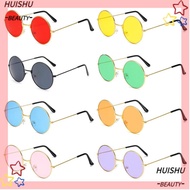 HUISHU Metal Sunglasses Retro Hippie Party Circle Glasses