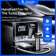 JisuLife 9S Pro Handheld Turbo Fan | Chrome Mirror LED Display | Ultra Strong Wind | Pocket Size Por