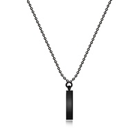 Fashion Stainless Steel Rectangle Men Pendant Necklace Classic Simple Design Cuban Necklace Jewelry 