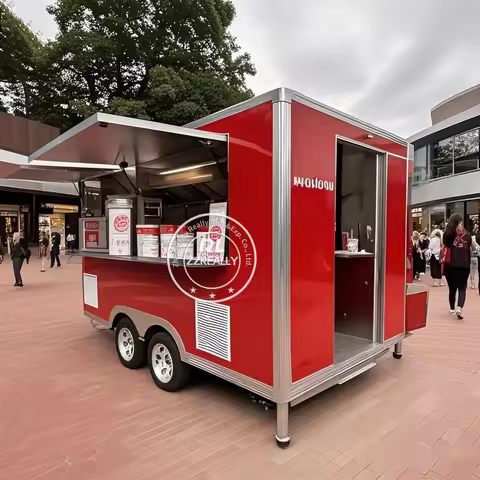 VIN DOT certificate 4m Food Trailer Concession Trailer Food Trucks Mobile Food Trailer With Full Kit