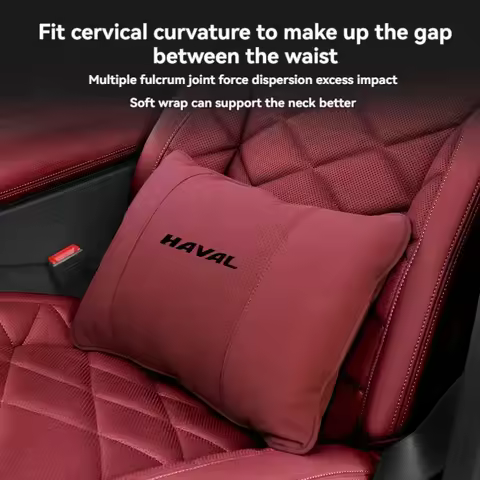Suede Seat Headrest Neck Pillow Soft Comfort Cushion Lumbar Support For Haval f7 h6 f7x h2 h3 h5 h7 
