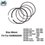 0F 66Mm 1 Motorcycle Piston Rings For KAWASAKI Kz750h LTD 80-83 Kz750n Kz750r Kz750f Kz750l 1983