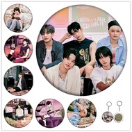 KPOP TXT Badge mirror keychain circular design accessory pendant