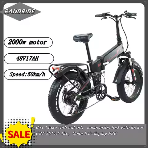 New Electric Bicycle YX20 2000W motor 48V17AH battery Electric bike 20 inch tyres Fold multifunction
