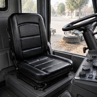 Easy to Clean Loader Seat Long-Lasting Forklift Seat Adjustable for Warehouse