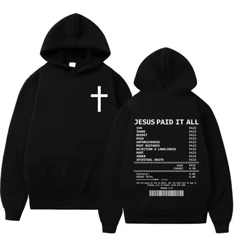 2025 Fashionable Casual Trend Christian Bible Scripture Men's and Women's Clothing Hip Hop Vintage S