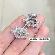 Liontin kalung emas asli kadar 700 750 16k 17k whitegold rosegold putih kura kura2 permata kura-kura