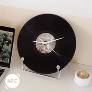 黑膠唱片手作時鐘-NFC感應版-白色指針