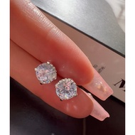 Classic Round Hearts & Arrows 1.5ct Diamond Fancy Hidden Halo Stud Earrings