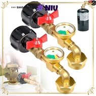 NIU Propane Refill Elbow Adapter, Universal with Tank Gauge Propane Tank Adapter,  Easily Opening Sa