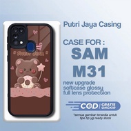 Latest Samsung M31 Case Brown Bear Casing Samsung M31 Hardcase Softcase Glossy