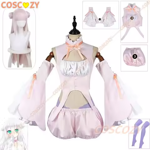 New Anime MahoAku Mimori Byakuya Cosplay Costume Wig The Magical Girl and the Evil Lieutenant Used t